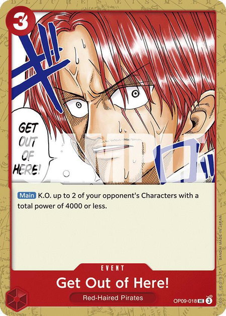 Get Out of Here! - Emperors in the New World One Piece trading card