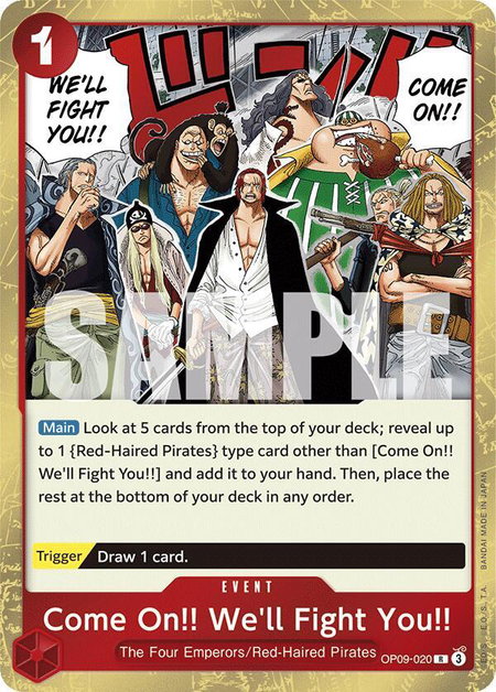 Come On!! We'll Fight You!! - Emperors in the New World One Piece trading card