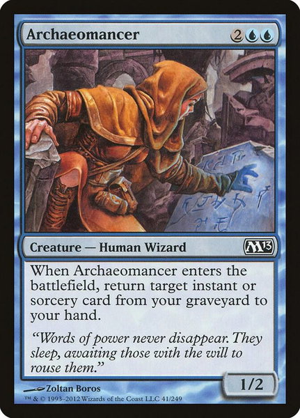 Archaeomancer - Magic 2013 (M13) Magic: The Gathering trading card