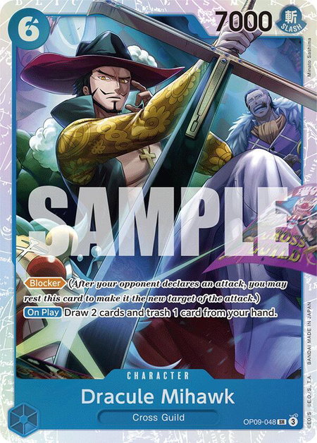 Dracule Mihawk - Emperors in the New World One Piece trading card