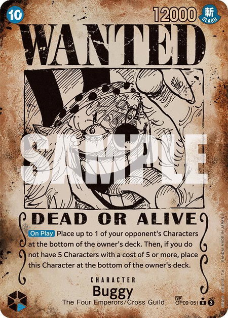 Buggy (051) (Wanted Poster) - Emperors in the New World One Piece trading card