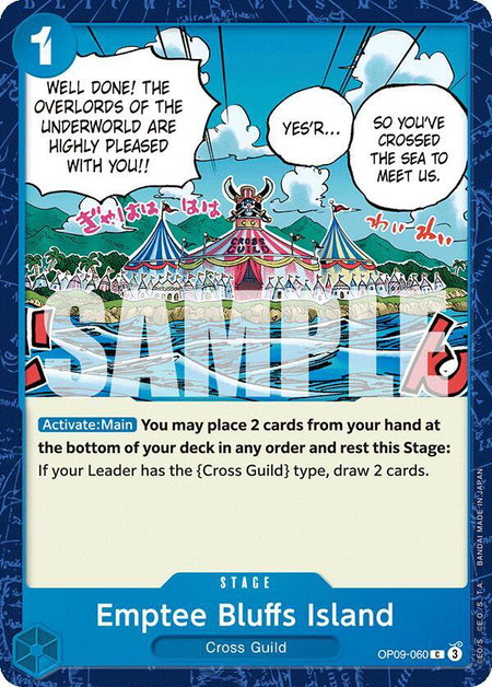 Emptee Bluffs Island - Emperors in the New World One Piece trading card