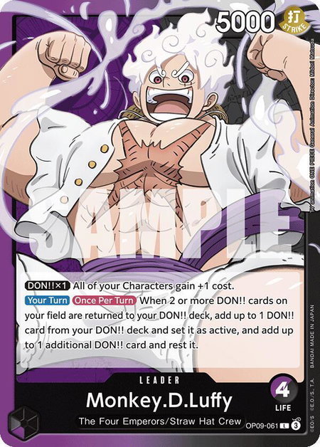Monkey.D.Luffy (061) - Emperors in the New World One Piece trading card