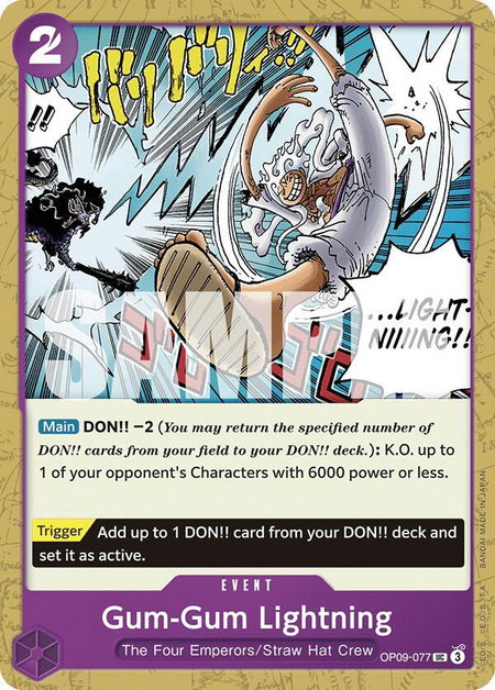Gum-Gum Lightning - Emperors in the New World One Piece trading card