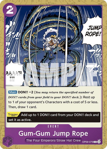 Gum-Gum Jump Rope - Emperors in the New World One Piece trading card