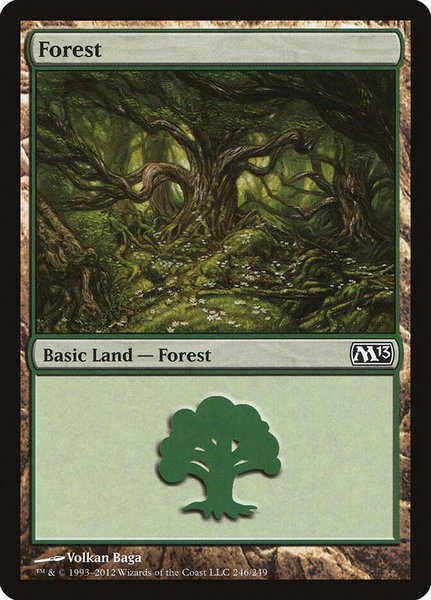 Forest (246) - Magic 2013 (M13) Magic: The Gathering trading card