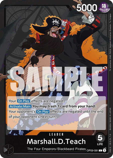 Marshall.D.Teach (081) - Emperors in the New World One Piece trading card