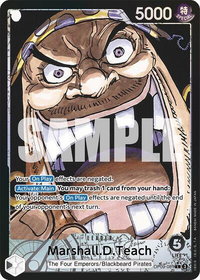 Marshall.D.Teach (081) (Parallel) - Emperors in the New World (OP09) #OP09-081 - Leader One Piece Trading Card
