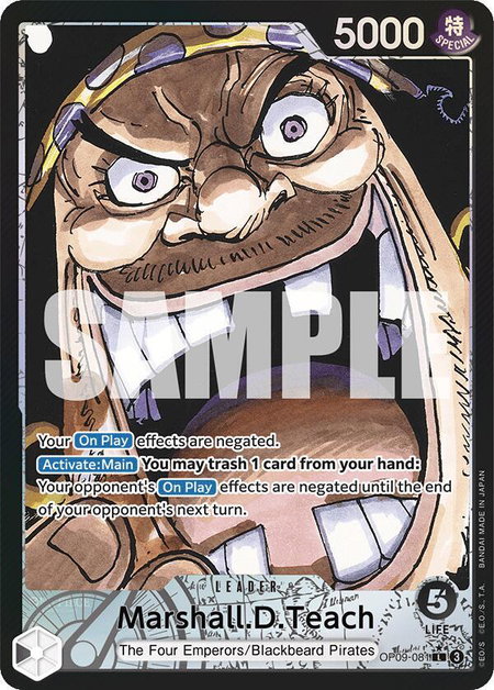 Marshall.D.Teach (081) (Parallel) - Emperors in the New World One Piece trading card