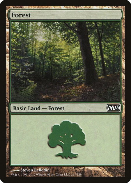 Forest (247) - Magic 2013 (M13) Magic: The Gathering trading card