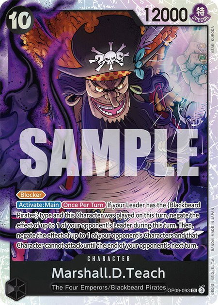 Marshall.D.Teach (093) - Emperors in the New World One Piece trading card