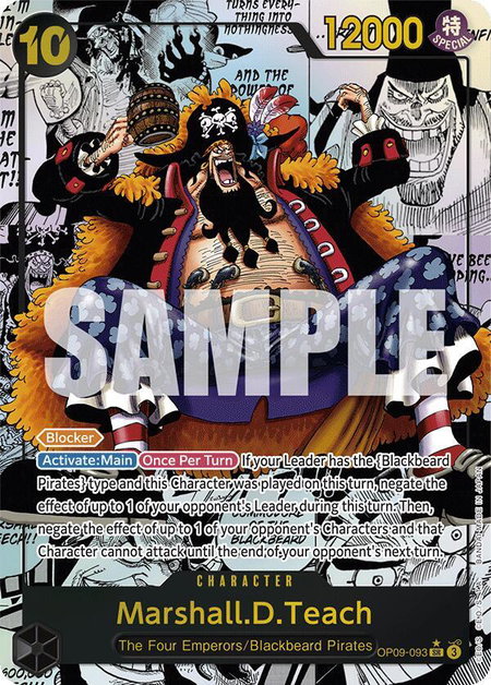Marshall.D.Teach (093) (Manga) - Emperors in the New World One Piece trading card