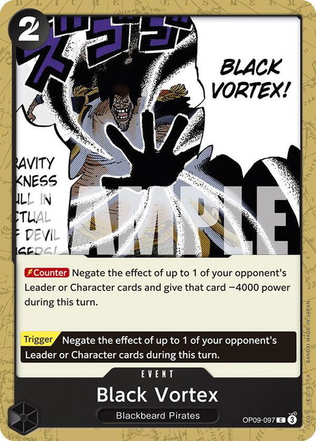 Black Vortex - Emperors in the New World One Piece trading card