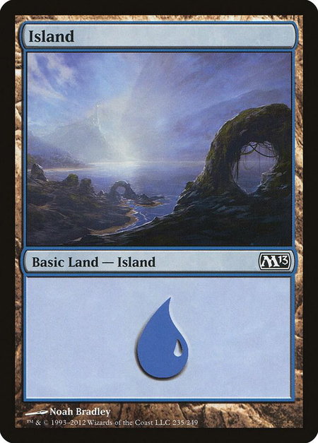 Island (235) trading card from Magic 2013 (M13) Island (235) - Magic 2013 (M13) Magic: The Gathering trading card