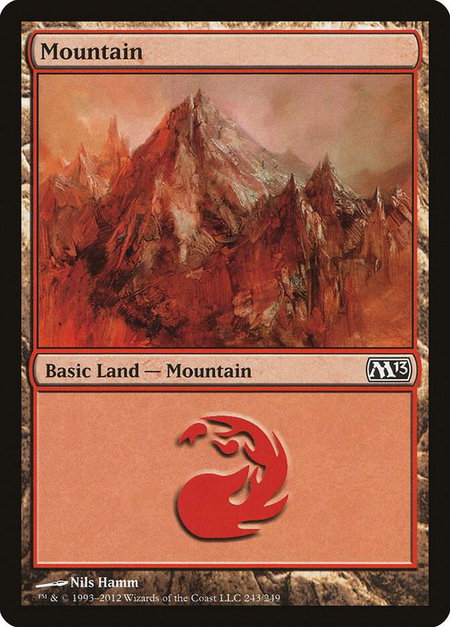 Mountain (243) - Magic 2013 (M13) Magic: The Gathering trading card