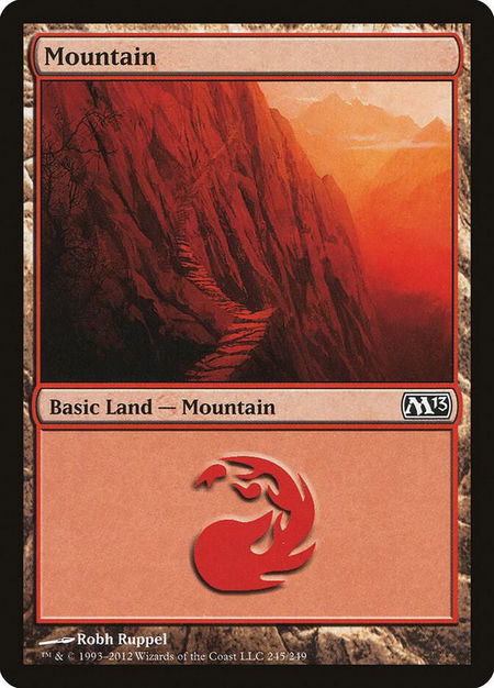 Mountain (245) - Magic 2013 (M13) Magic: The Gathering trading card
