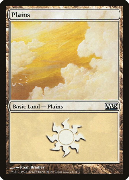 Plains (231) trading card from Magic 2013 (M13) Plains (231) - Magic 2013 (M13) Magic: The Gathering trading card