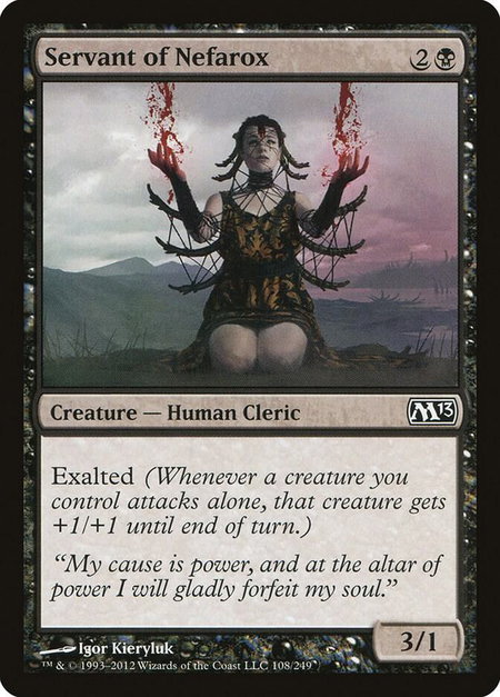 Servant of Nefarox - Magic 2013 (M13) Magic: The Gathering trading card