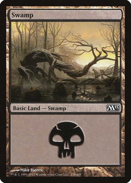 Swamp (238) - Magic 2013 (M13) Magic: The Gathering trading card