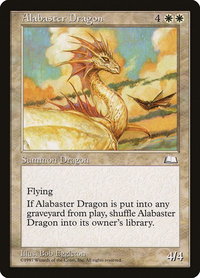Alabaster Dragon - Weatherlight (WTH) #2 - Rare Magic: The Gathering Trading Card