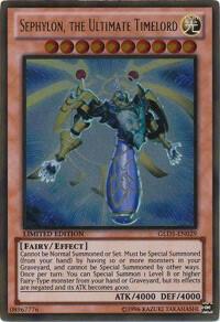 Sephylon, the Ultimate Timelord trading card from Gold Series: Haunted Mine Sephylon, the Ultimate Timelord - Gold Series: Haunted Mine YuGiOh trading card