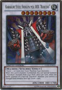 Karakuri Steel Shogun mdl 00X "Bureido" - Gold Series: Haunted Mine YuGiOh trading card