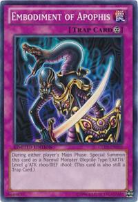 Embodiment of Apophis trading card from Gold Series: Haunted Mine Embodiment of Apophis - Gold Series: Haunted Mine YuGiOh trading card