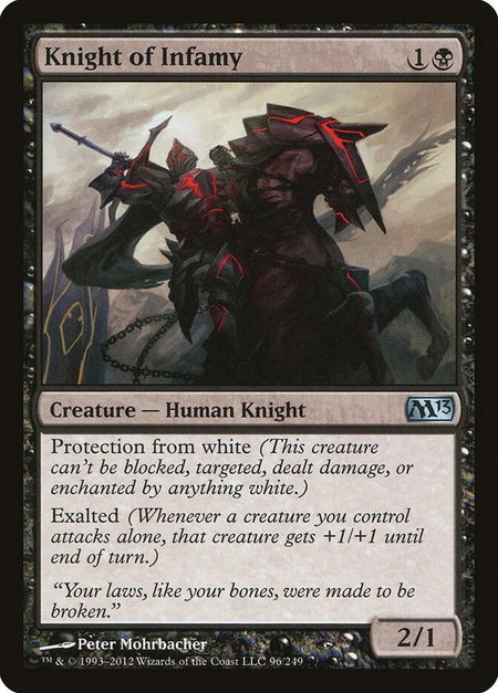 Knight of Infamy - Magic 2013 (M13) Magic: The Gathering trading card