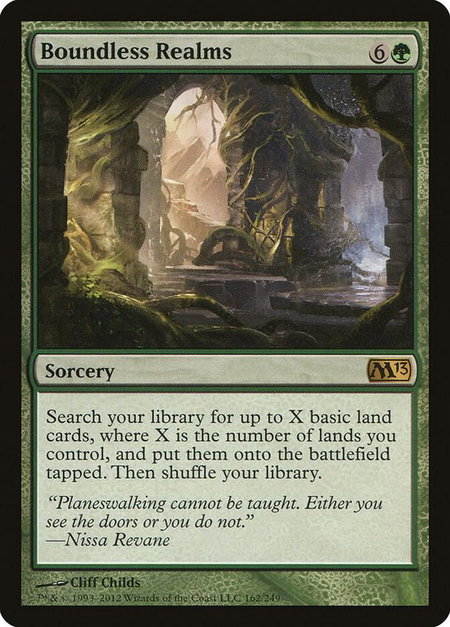 Boundless Realms trading card from Magic 2013 (M13) Boundless Realms - Magic 2013 (M13) Magic: The Gathering trading card
