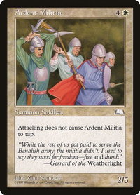 Ardent Militia - Weatherlight (WTH) #5 - Common Magic: The Gathering Trading Card
