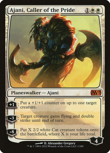 Ajani, Caller of the Pride - Magic 2013 (M13) Magic: The Gathering trading card