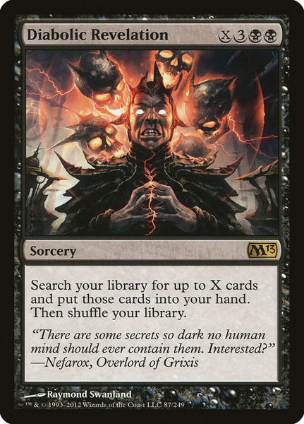 Diabolic Revelation trading card from Magic 2013 (M13) Diabolic Revelation - Magic 2013 (M13) Magic: The Gathering trading card