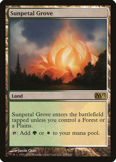 Sunpetal Grove - Magic 2013 (M13) Magic: The Gathering trading card