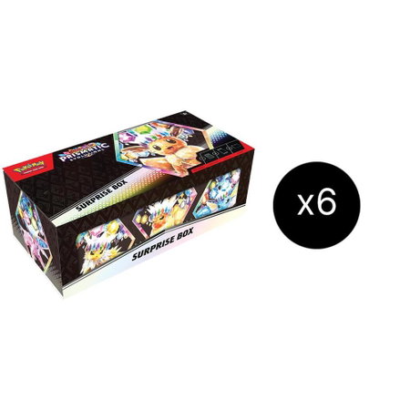 Prismatic Evolutions Surprise Box Case trading card from SV: Prismatic Evolutions Prismatic Evolutions Surprise Box Case - SV: Prismatic Evolutions Pokémon trading card