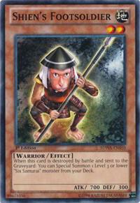 Shien's Footsoldier trading card from Structure Deck: Samurai Warlords Shien's Footsoldier - Structure Deck: Samurai Warlords YuGiOh trading card