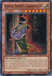 Enishi, Shien's Chancellor - Structure Deck: Samurai Warlords (SDWA) #SDWA-EN011 - Common / Short Print YuGiOh Trading Card