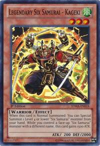 Legendary Six Samurai - Kageki - Structure Deck: Samurai Warlords YuGiOh trading card