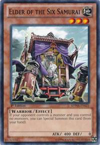 Elder of the Six Samurai trading card from Structure Deck: Samurai Warlords Elder of the Six Samurai - Structure Deck: Samurai Warlords YuGiOh trading card