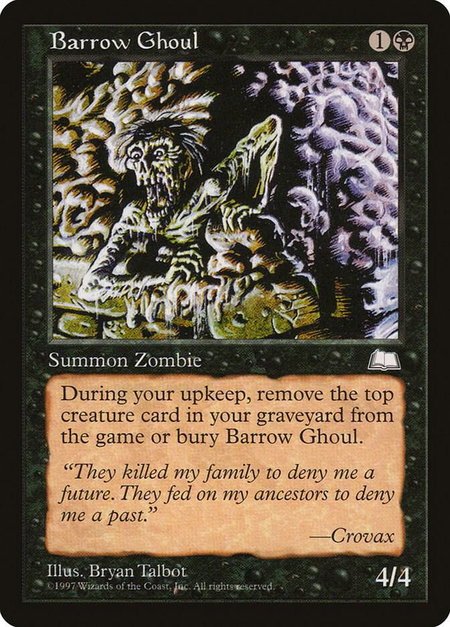 Barrow Ghoul - Weatherlight Magic: The Gathering trading card