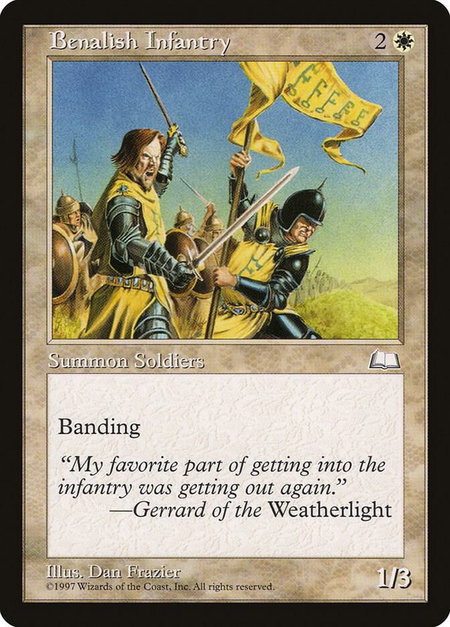 Benalish Infantry - Weatherlight Magic: The Gathering trading card