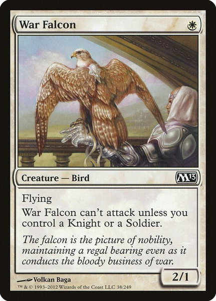 War Falcon trading card from Magic 2013 (M13) War Falcon - Magic 2013 (M13) Magic: The Gathering trading card