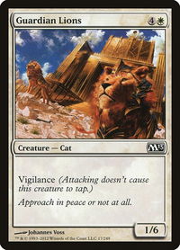 Guardian Lions - Magic 2013 (M13) (M13) #17 - Common Magic: The Gathering Trading Card