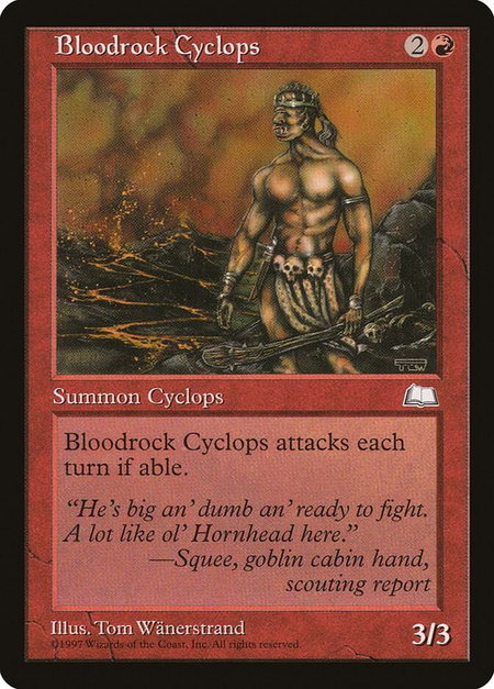 Bloodrock Cyclops - Weatherlight Magic: The Gathering trading card