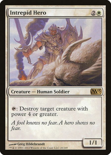 Intrepid Hero - Magic 2013 (M13) Magic: The Gathering trading card