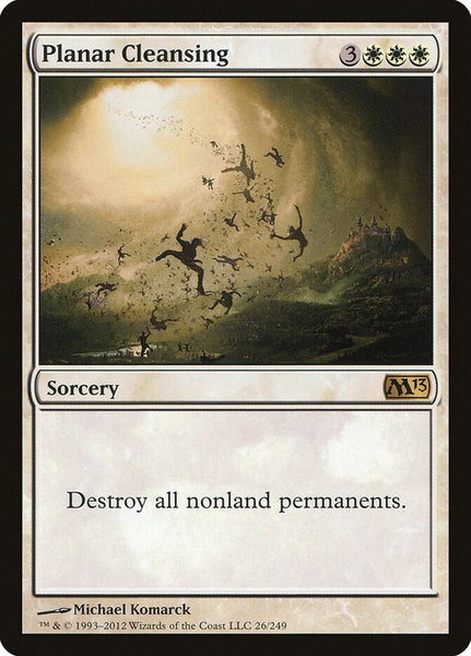 Planar Cleansing trading card from Magic 2013 (M13) Planar Cleansing - Magic 2013 (M13) Magic: The Gathering trading card