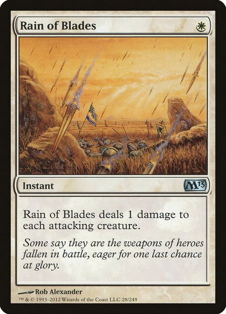 Rain of Blades - Magic 2013 (M13) Magic: The Gathering trading card