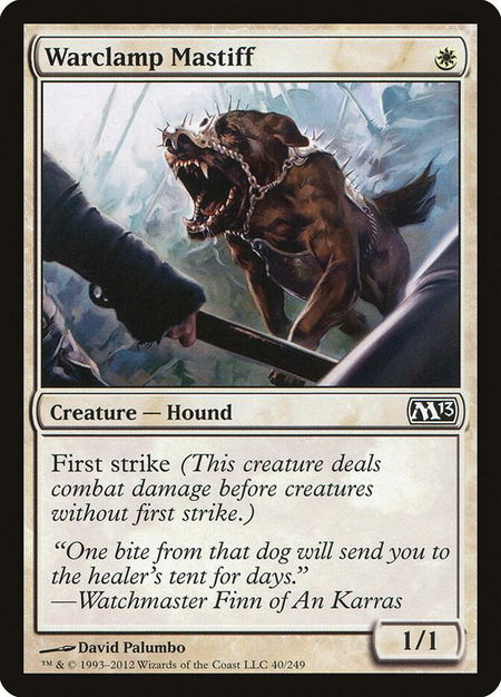 Warclamp Mastiff - Magic 2013 (M13) Magic: The Gathering trading card