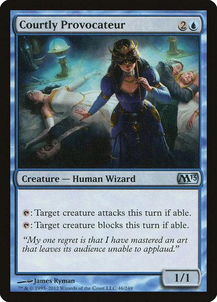 Courtly Provocateur trading card from Magic 2013 (M13) Courtly Provocateur - Magic 2013 (M13) Magic: The Gathering trading card