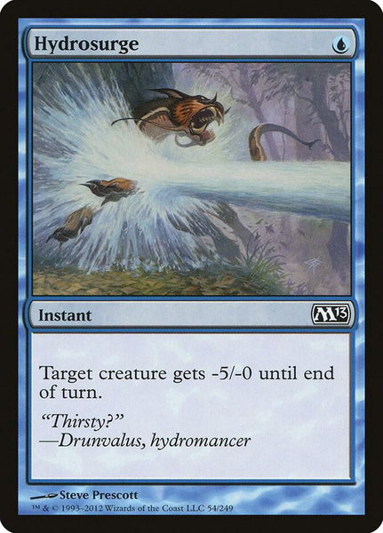 Hydrosurge trading card from Magic 2013 (M13) Hydrosurge - Magic 2013 (M13) Magic: The Gathering trading card