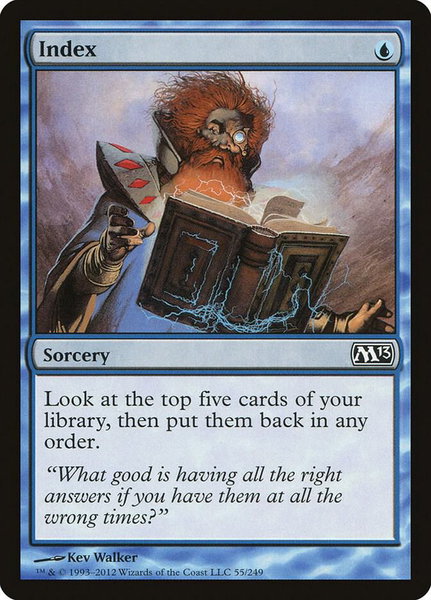 Index trading card from Magic 2013 (M13) Index - Magic 2013 (M13) Magic: The Gathering trading card